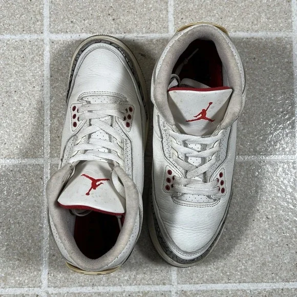 Nike Air Jordan 3‎ White Cement Reimagined GS Size 6.5Y Boys Sneakers DM0967-100 - Picture 5 of 7